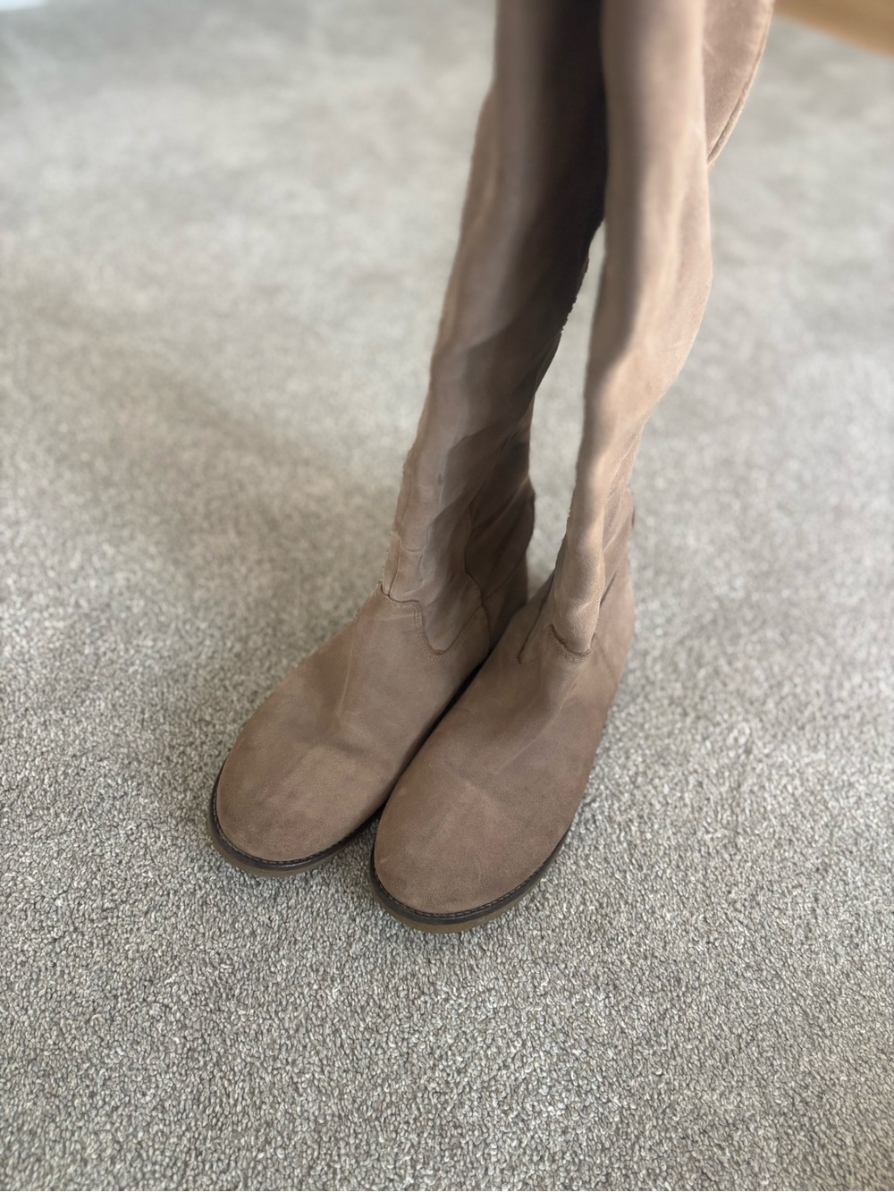 Tall Women's Over-the-Knee Boots in Taupe
